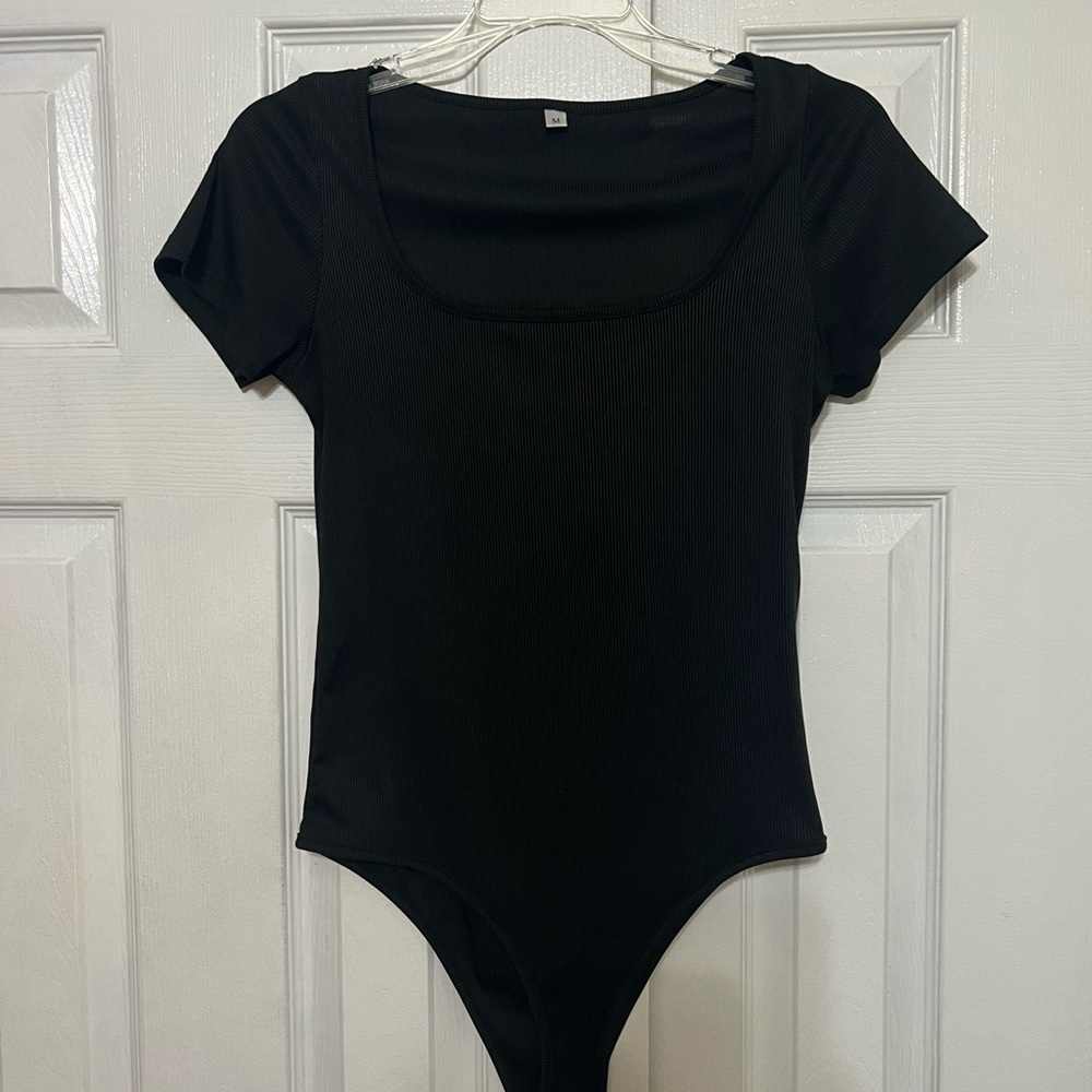 Black Short Sleeve Bodysuit